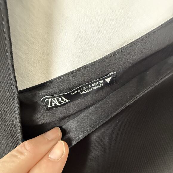 Zara Black Sleeveless Mini Dress Size S A-Line 100% Polyester‎ - Picture 3 of 4